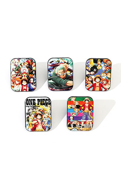 Miniso 5pcs 5 Pcs Anime Monkey D. Luffy brooch handsome Roronoa Zoro enamel pin metal badge jewelry backpac