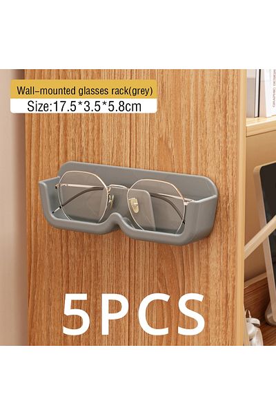 Choice Gray-5PCS Glasses Display Cabinet Sunglasses Storage Box Wall Mounted Perforated Free Sunglasses Sto