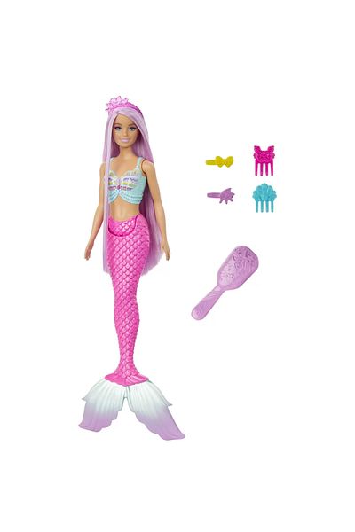 Barbie MERMAID DOLL WITH PURPLE HAIR AND PINK TAIL