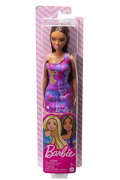 Barbie SATIN BARBIE DOLL WITH PURPLE DRESS