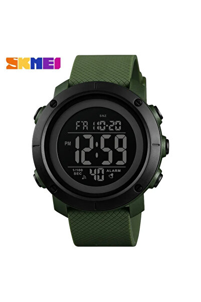 Skmei ساعة رقمية رياضية للرجال مقاومة للماء باللونين الأخضر والأسود 1426 1426...