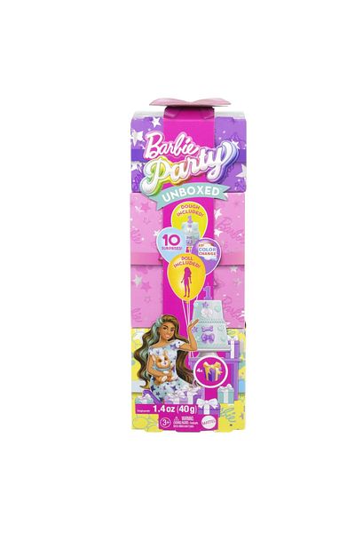 Barbie PARTY UNBOXED REVEAL DOLL BRUNETTE