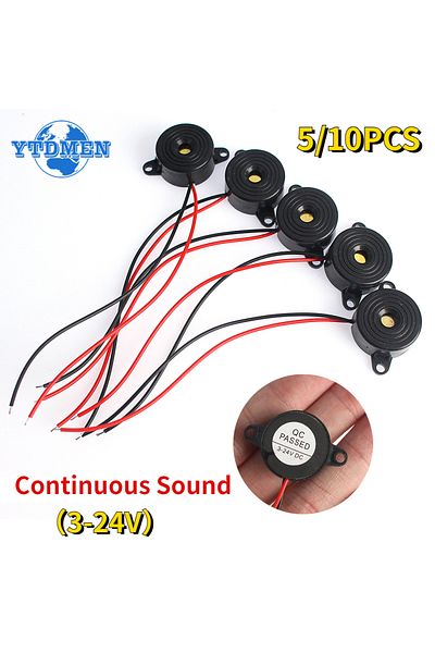 YTDMEN 5pcs 5/10PCS High Decibel Buzzer SFM-20B DC 3-24V Continuous Sound Buzzer 2312 Active Piezo Buzzers,