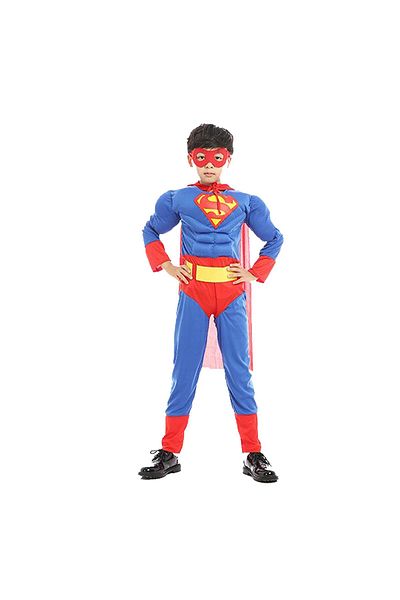 ALMİRA SOLMAZ TİCARET Superman muscle costume for boys 110-128 cm 5-7 years