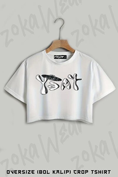 ZOKAWEAR تي شيرت YEAT مطبوع كبير الحجم