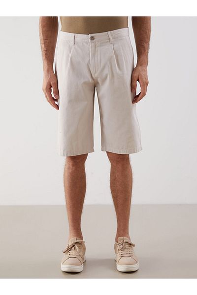 LC Waikiki New Season Comfortable Fit Gabardine Men's Bermuda Shorts - S5Fh41Z8