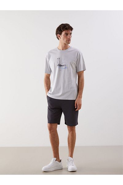 LC Waikiki New Season Crew Neck Short Sleeve Printed Combed Cotton Men's T-Shirt - S5J819Z8