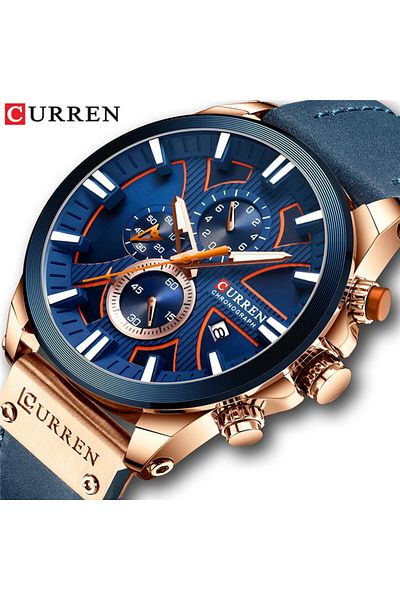 Curren rose blue New CURREN Men Watches Fashion Quartz Wrist Watches Men's Military Waterproof Sports Watch