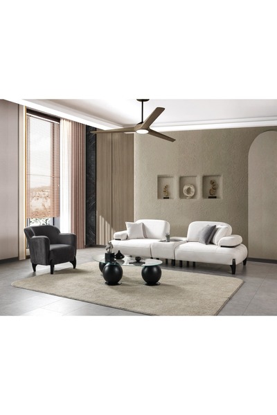 ERMU SOFA Venedik koltuk takımı siyah