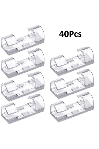 Choice Clip Clear 20Pcs 40PCS Cable Organizer Clips Cable Management Wire Manager Cord Holder USB Charging