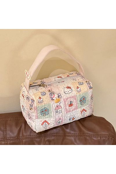 Miniso Bag Sanrio Anime New Hello Kitty Convenience Makeup And Toilet Bag Travel Storage Bag Large Capacity