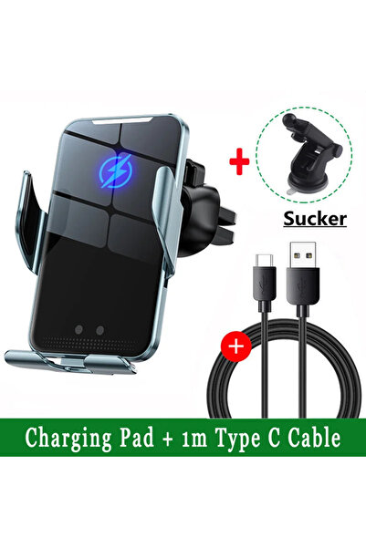 Vikefon شاحن سيارة لاسلكي أزرق مع حامل مغناطيسي للهاتف في السيارة لهاتف iPhon...