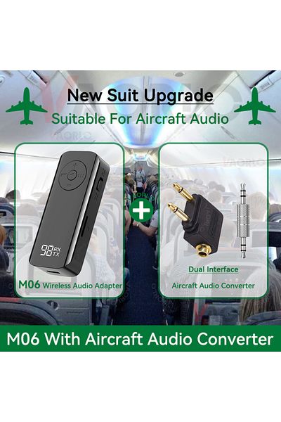 Choice With AP Converter Bluetooth 5.3 Audio Transmitter Receiver 3.5MM AUX Support TF Card Play MIC Collar