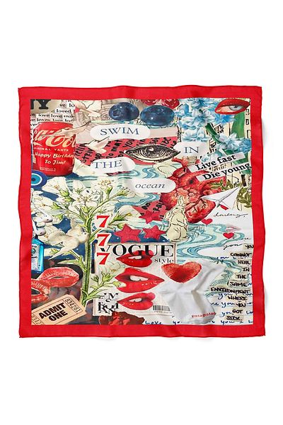 nehir eşarp Mixed Figure Pattern Scarf Bandana 50X50 cm