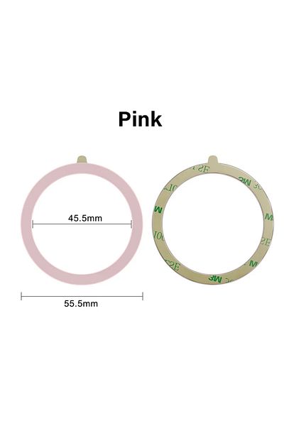 WSSHE Pink Universal Magnetic Mobile Phone Ring for Magsafe Accessories Metal Sticker Wireless Charger Iro