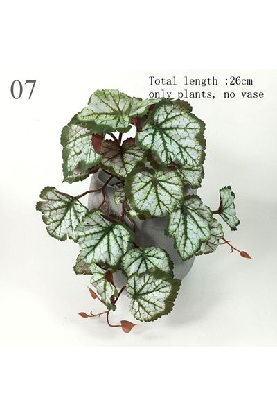 Choice 07 Artificial Turtle Back Leave Plant Rattan Potted Ornament Simulation Watermelon Leaf Green Vine B