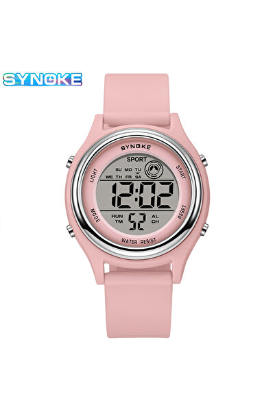 Choice pink SYNOKE Colorful Children Seven Lights Watches Sport Students Digital Watch For Kids Waterproof