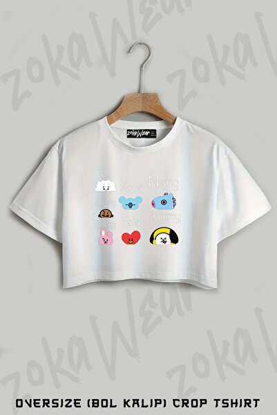 ZOKAWEAR Bts Bt21 εμπριμέ υπερμεγέθη μπλουζάκι