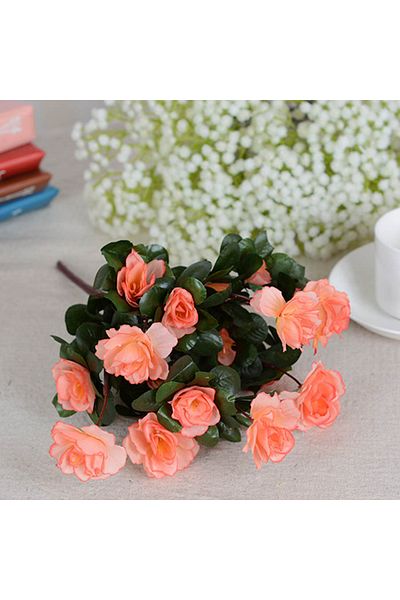 Choice Champagne Outdoor Fall Artificial Red Azalea High Quality Flowers Bushes UV Resistant Decor Fake Flo