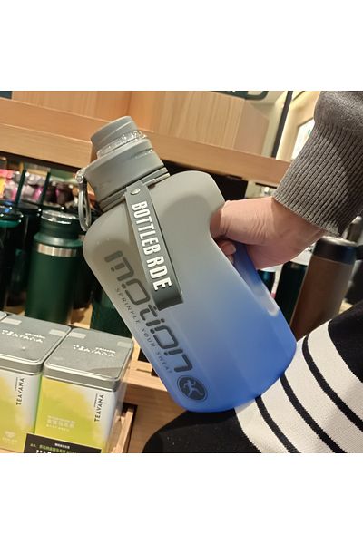 Choice 2.4L grey 2.4 Liter Sports Water Bottle With Straw Large Capacity Fitness With Scale Gradient Kettle