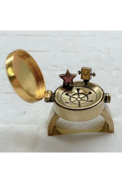 Miniso Adjustable opening Hot Selling SpongeBob SquarePants Big Star Friendship Ring with Rotating Opening