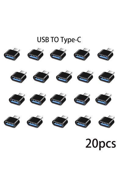 Choice Black 20pcs Mini Type-c Micro To Usb Adapter 3.0 Usb-c Male Otg A Female Data Connector For Macbook