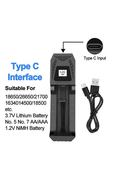 Choice 1 Slot Intelligent LCD Battery USB Charger 1/2/4 Slots For 18650 4.2V Rechargeable Lithium Battery F