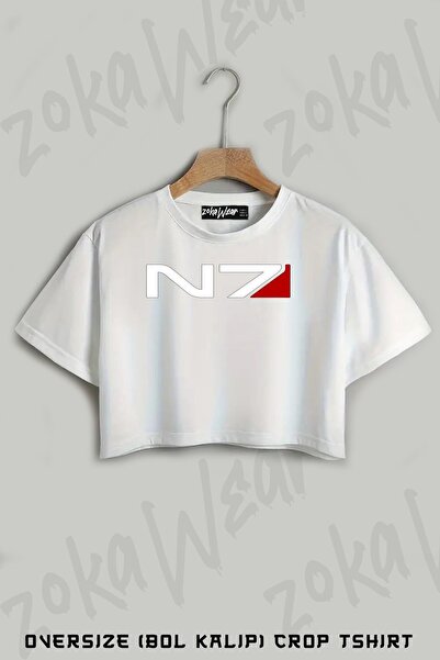 ZOKAWEAR Emblema N7, tricou oversize cu imprimeu Mass Effect