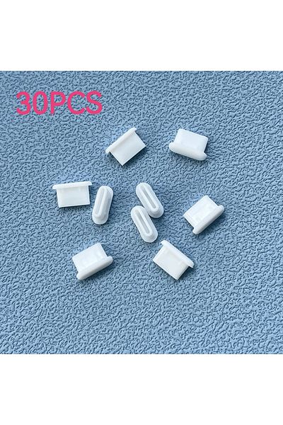 Choice white 30PCS 10/30/50PCS Type-C Silicone Dust Plugs Phone USB Charging Port Protector Cover Type C An