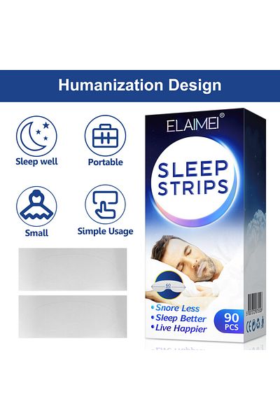 Choice ELAIMEI 90pcs Anti Snoring Sleep Strips Disposable Mouth Strips Tape Reduce Mouth Dryness Sore Th...