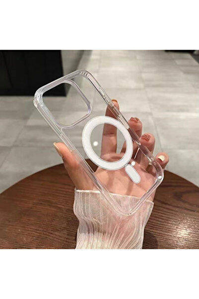 Choice حافظة شحن لاسلكية مغناطيسية شفافة لهاتف iPhone 12 من Magsafe لهاتف iPh...