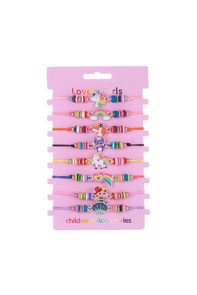 Choice C 8Pack Summer Beach Fruit Bracelet Adjustable Cord Rope Best Friend BFF Bracelets for Women Girl J.
