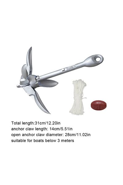 VAKIND 1.5kg 0.7KG 1.5KG Stainless Steel Folding Watercraft Anchor Kayak Marine Canoe Boat Grapnel Raft Fis