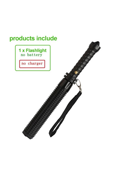 Choice No Battery Black KDULIT Wolf Tooth Stick Flashlight Strong Light Charging Outdoor Super Bright Multi