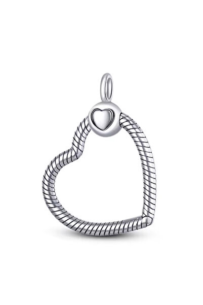 Fubena Moments Kalp Gümüş Zincirli Charm Taşıyıcılı Kolye