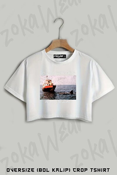 ZOKAWEAR Tricou oversize cu imprimeu Jaws Screen Grab You