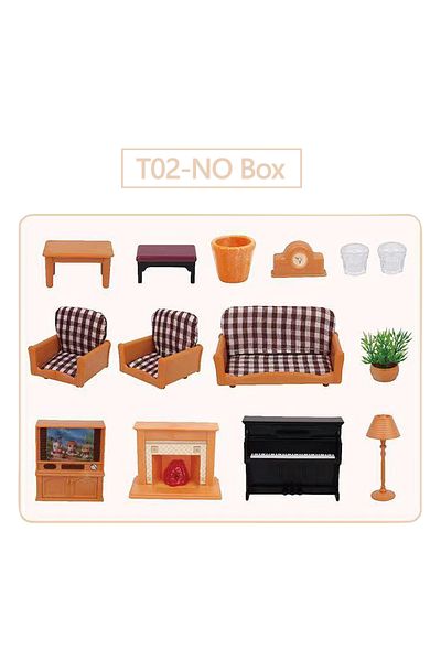 Choice T02 Dollhouse Miniature Accessories 1/12 Forest Family Home Furniture Collection Set Kitchen Cooking