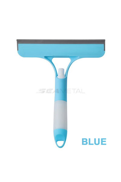 choice2 Blue SEAMETAL Car Glass Cleaning Wiper 3 In 1 Car Door Window Windshield Cleaner Squeegee with Spray