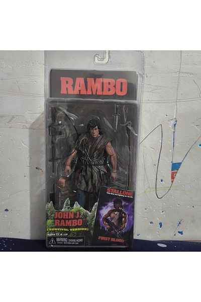 Choice B With box NECA Figure First Blood John J Rambo PVC Action Figure Collectible Model Special Forces S