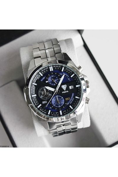 Fiesta Fs000014 Men's Wrist Watch with Steel Band