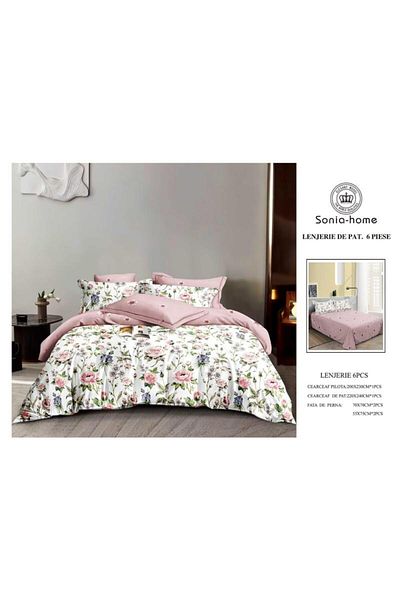 Sonia-home 6-piece satin cotton underwear – Sonia Home Damascus Wild Roses