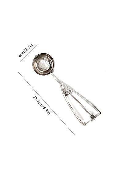 Choice L Stainless Steel Ice Cream Scoop Spring Handle Mash Potato Watermelon Ball Scoop Ice Cream Mold Ho.