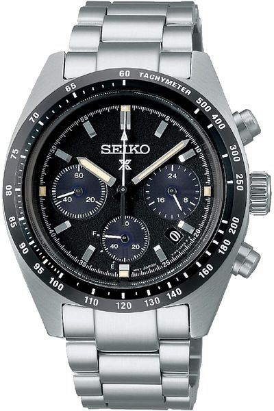 Seiko Prospex Speedtimer Solar Chronograph Sports Black Dial Watch SSC819P1