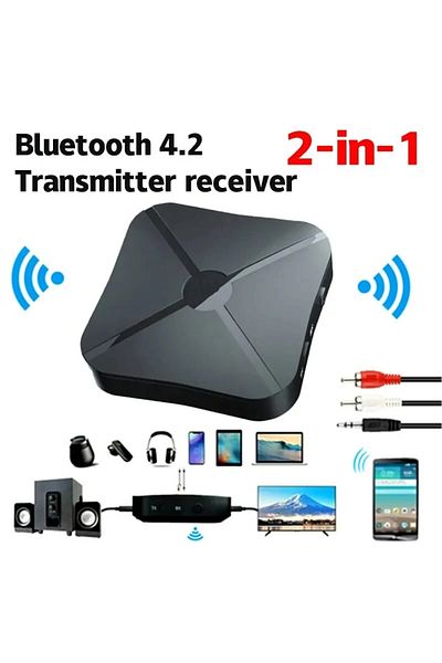 Vikefon black KN319 Bluetooth Transmitter Receiver 2 in 1 Stereo Audio Receiver Converter Wireless Adapter W