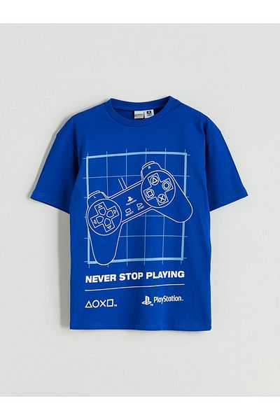 LC Waikiki Tricou pentru băiat cu imprimeu PlayStation cu gât crew sezon nou - S5PS76Z4