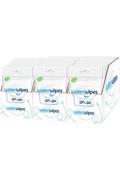 WaterWipes On-the-go plastic free wipes, 300 Count (30 pack of 10 wipes)