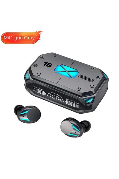 Choice black NEW M41 Bluetooth Earphones Wireless Headphones Smart Touch Wireless Headset LED Display Stere