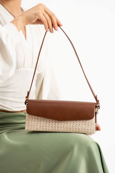 Çanta Trend Women's Straw Baguette Evening Dress Bag