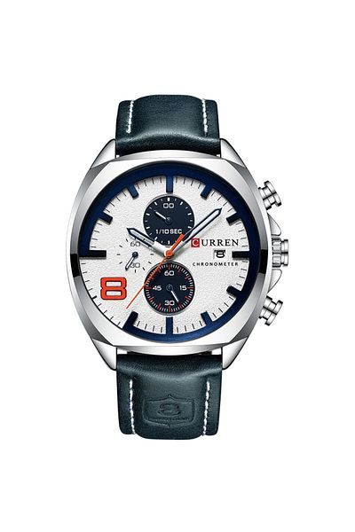 Curren SBE CURREN Top Brand Men's Military Sport Watch Men Leather Chronograph Quartz Wristwatch Calendar M
