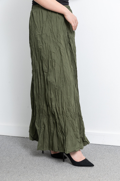 TUĞBA ERGÜL Fusta de damă cu talie elastică încrețită de lungime maxi